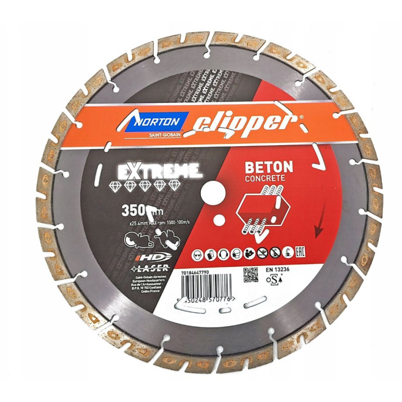 Tarcza diamentowa Extreme Beton 350/20 mm NORTON CLIPPER