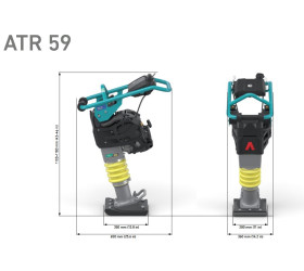 Ubijak stopowy Ammann ATR 59 - wymiary