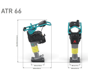Ubijak stopowy Ammann ATR 66 - wymiary